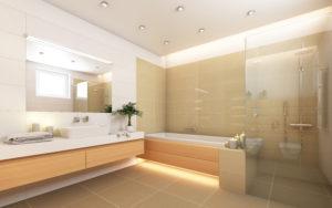 Salle de bain rénové à Genève